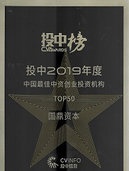 中国母基金联盟2019年度最佳创业投资基金TOP100，最佳新锐基金TOP30， 最受母基金欢迎的新锐合伙人TOP10